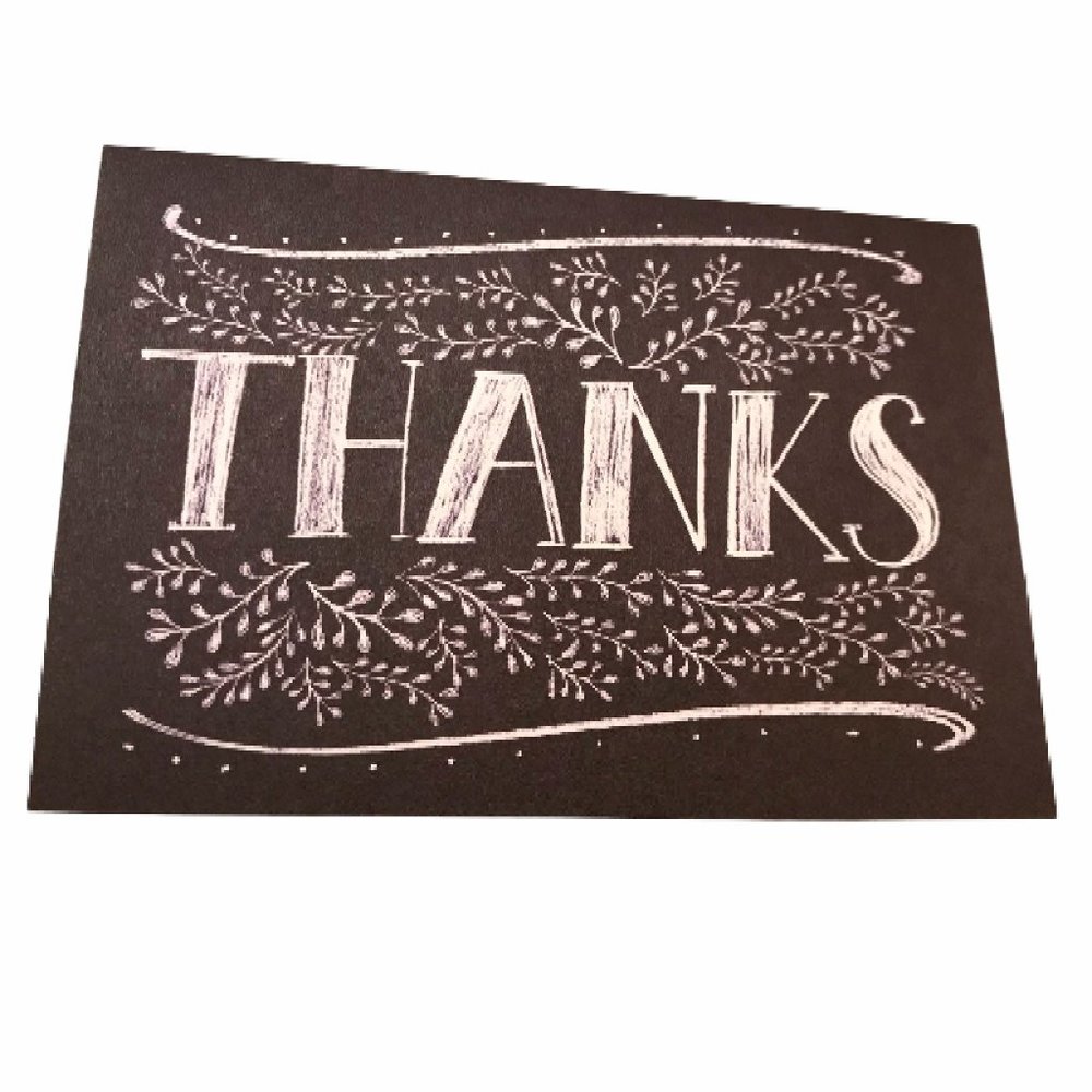 Papyrus Thank You Cards Set 12 Brown White Floral